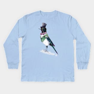 Victorian Magpie Kids Long Sleeve T-Shirt